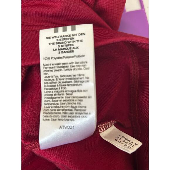 Adidas Jacket Mens Large Red White 3 Stripes Full Zip Up Track Casual Classic - Picture 11 of 13